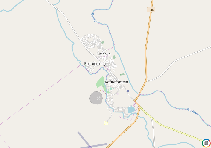 Map location of Koffiefontein
